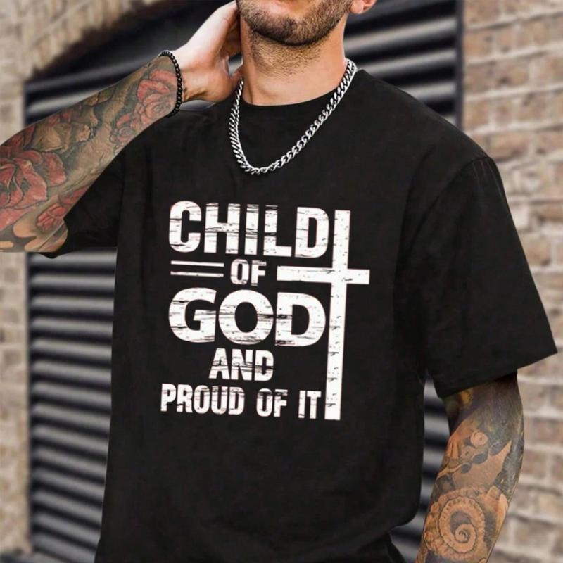 Child Of God and Proud Of It Tee Casual Style Crew Neck Short Sleeve T-Shirt Tops Trendy for Unisex, Perfect Gift Hoodie,...