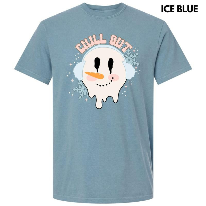 Chill Out Snowman Comfort Colors T-Shirt 'NLB' Hoodie, Sweatshirt | CiraTrend.com