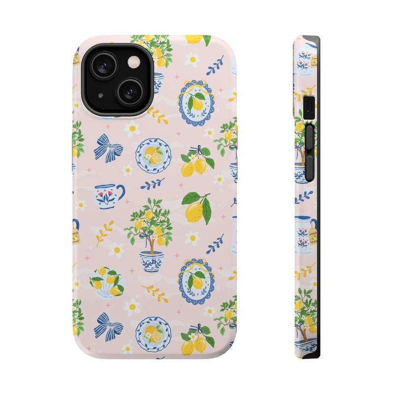 Chinoiserie Lemon Phone Case, Mag Safe Compatible, Magnetic Tough Cases T-Shirts, Hoodie, Sweatshirt | CiraTrend.com