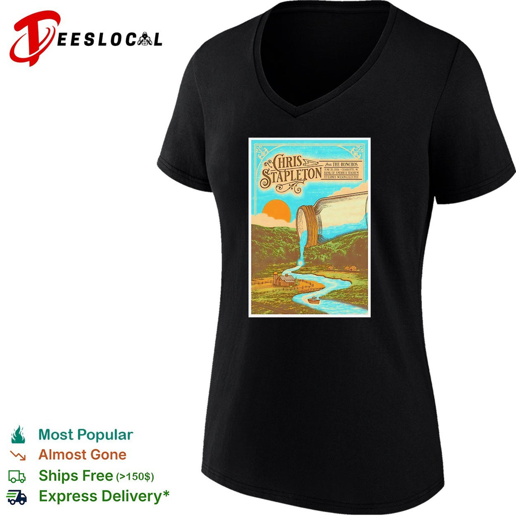 Chris Stapleton From the Benches Charlotte waterfall poster shirt