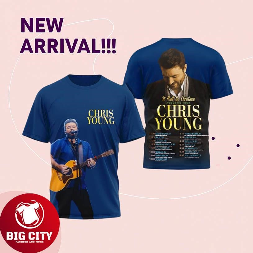 Chris Young It Must Be Christmas Acoustic Tour Two Sided Shirt