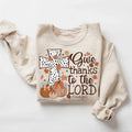 Christian Jesus Cross Fall Sweatshirt, Thankful Grateful Leopard Pumpkin Season Shirt, Jesus Faith T shirt, Give Thanks...