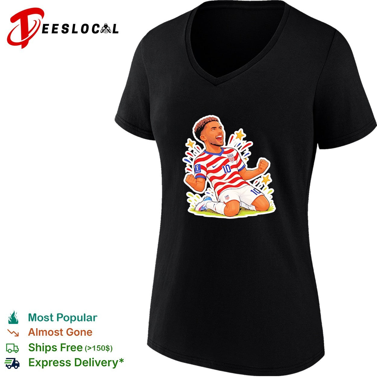 Christian Pulisic USA Soccer Player USMNT shirt