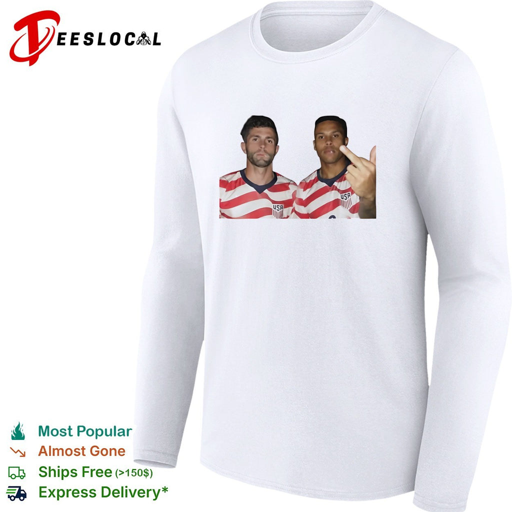 Christian Pulisic Weston McKennie USA middle finger shirt