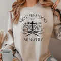 Christian Sweatshirt Faithful Mama Sweatshirt - Motherhood Is My Ministry Open Bible And Cross Design Sweatshirt Gift For...