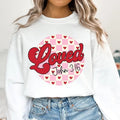 Christian Valentines Sweatshirt Loved John 316 , Retro Valentine , Pink Valentine Hearts , Bible Verse , Checkered...