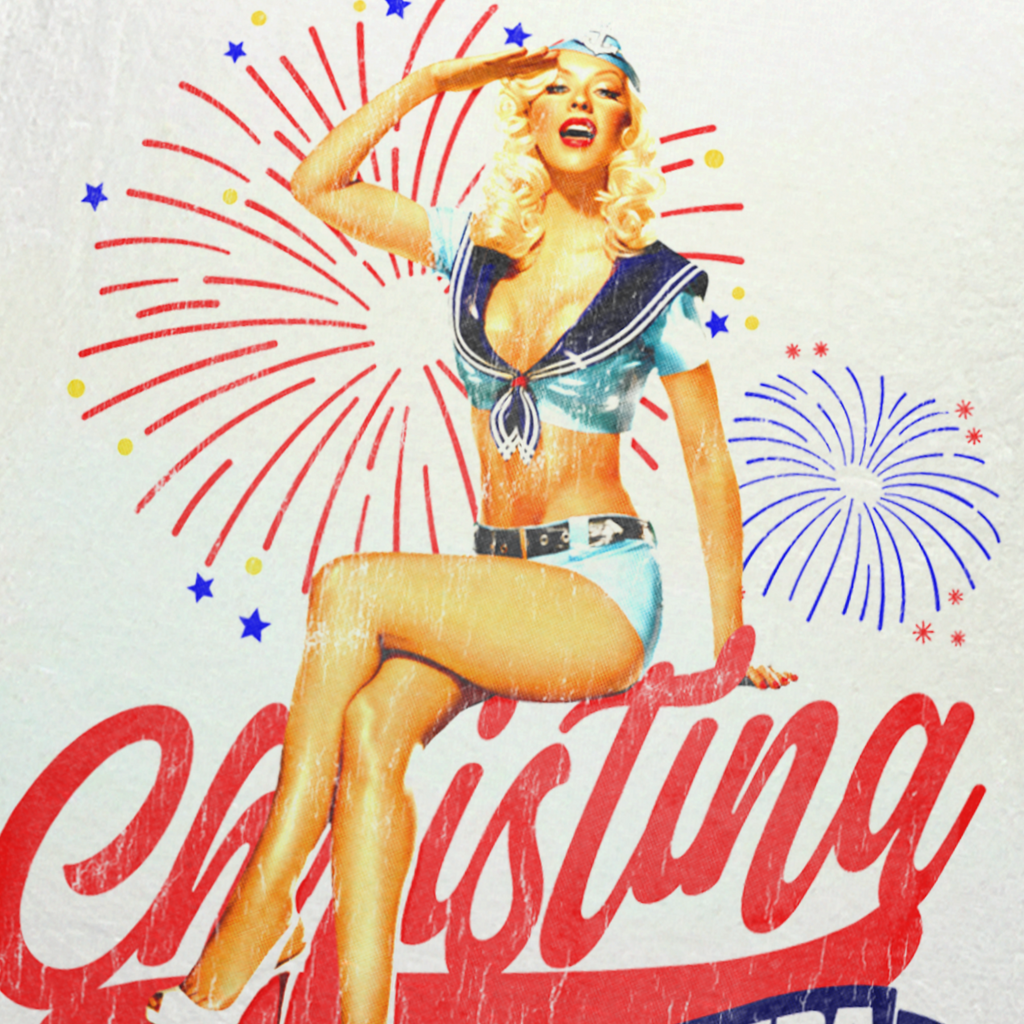 VINTAGE STYLE CHR1ST1NA 'CANDY-MAN' HEAVYWEIGHT WHITE T-SHIRT Hoodie, Sweatshirt | CiraTrend.com (Image 2)