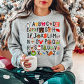 Christmas Alphabet Sweatshirt, Christmas Teacher tshirt, Santa' s favorite teacher,Christmas Classroom, Alphabet...