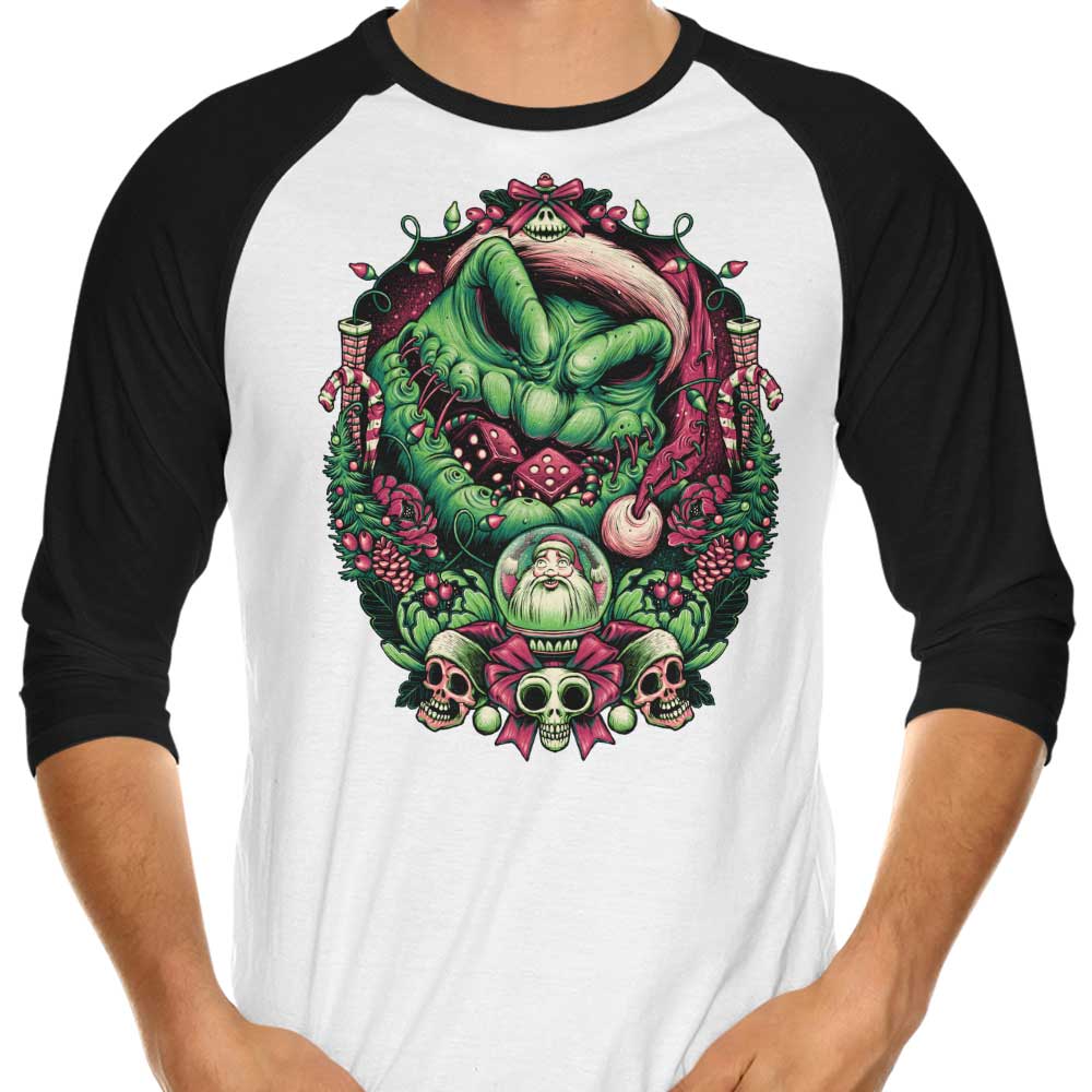 Christmas Boogeyman - 3/4 Sleeve Raglan T-Shirt Hoodie, Sweatshirt | CiraTrend.com (Image 4)
