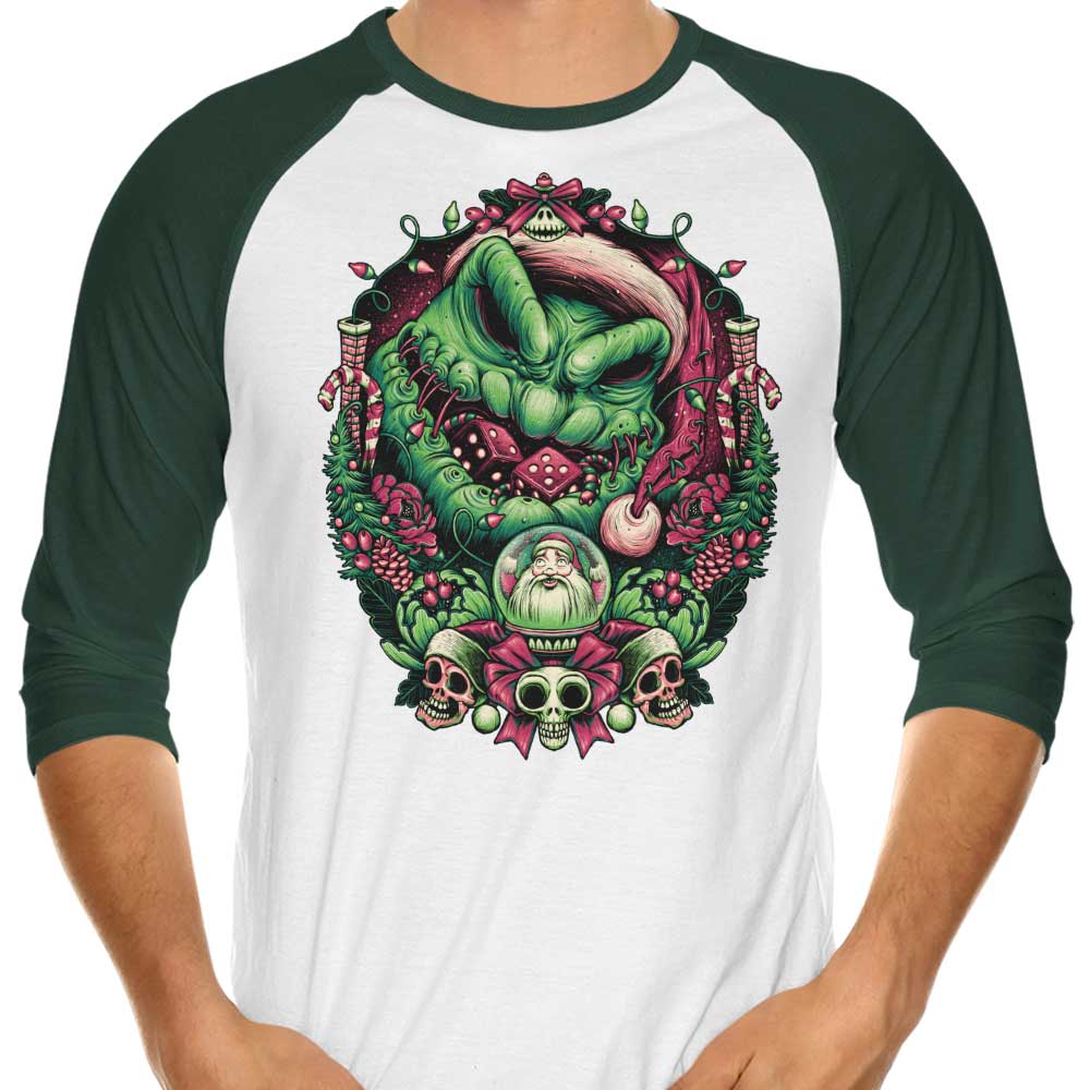 Christmas Boogeyman - 3/4 Sleeve Raglan T-Shirt Hoodie, Sweatshirt | CiraTrend.com (Image 3)
