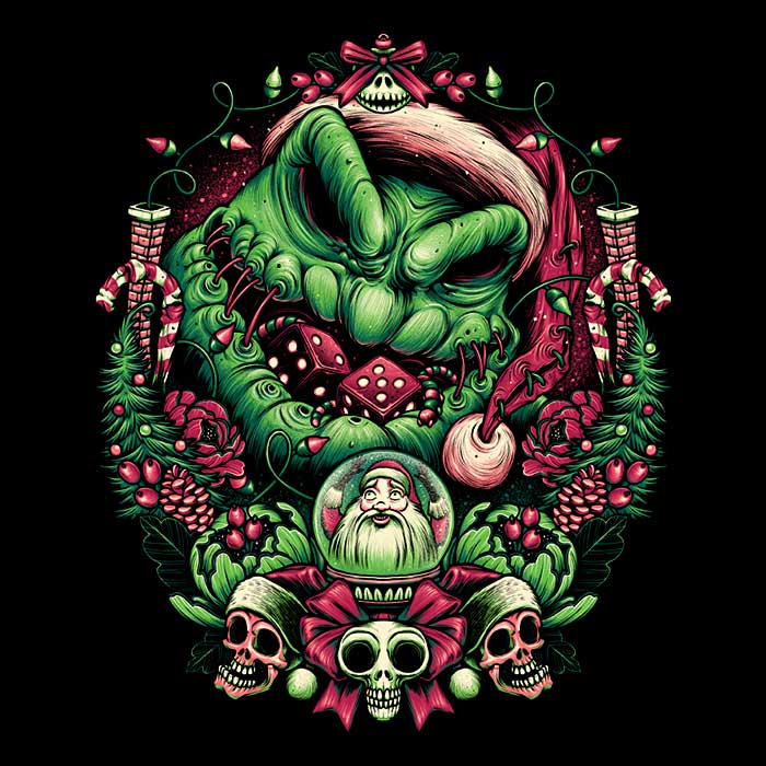 Christmas Boogeyman - 3/4 Sleeve Raglan T-Shirt Hoodie, Sweatshirt | CiraTrend.com (Image 2)