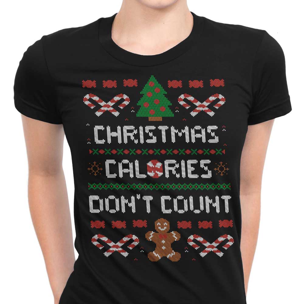 Christmas Calories Don't Count - Women's Apparel T-Shirts, Hoodie, Sweatshirt | CiraTrend.com (Image 1)