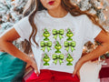 Christmas Coquette Bow T-Shirt, Christmas Party Shirt, Christmas Gifts Tee, Xmas Coquette Tee, Christmas Holiday Shot...