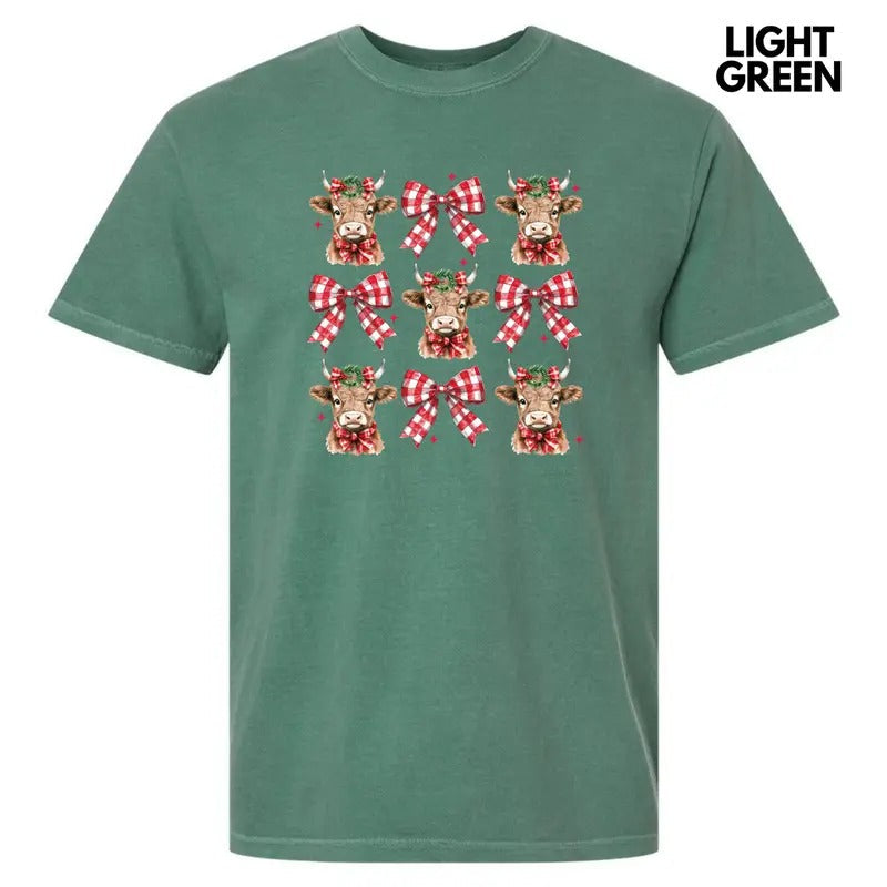 Christmas Cow Coquette Collage Comfort Colors T-Shirt 'NLB' Hoodie, Sweatshirt | CiraTrend.com