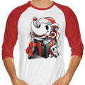 Christmas Ghost Dog - 3/4 Sleeve Raglan T-Shirt Hoodie, Sweatshirt | CiraTrend.com (Image 1)