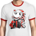 Christmas Ghost Dog - Ringer T-Shirt Hoodie, Sweatshirt | CiraTrend.com (Image 1)