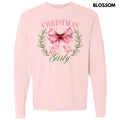 Christmas Girly Coquette Long Sleeve Comfort Colors T-Shirt 'NLB' Hoodie, Sweatshirt | CiraTrend.com