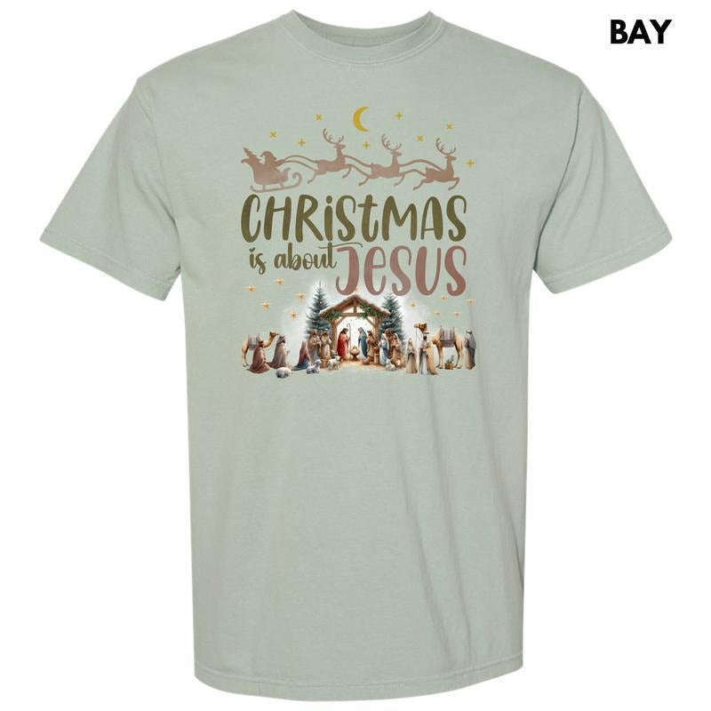 Christmas Is About Jesus Comfort Colors T-Shirt 'NLB' Hoodie, Sweatshirt | CiraTrend.com
