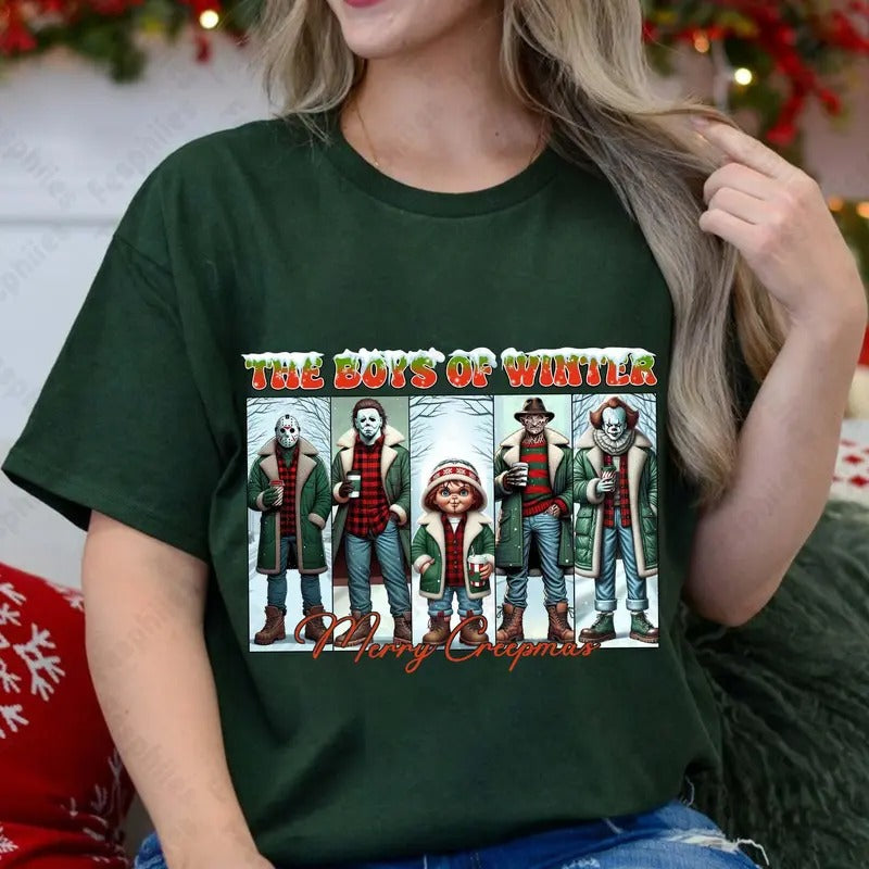 Christmas Movie Killer Shirt, Killers Friends Shirt, The Boys Of Winter Shirt, Merry Creepmas Shirt , Horror Character...