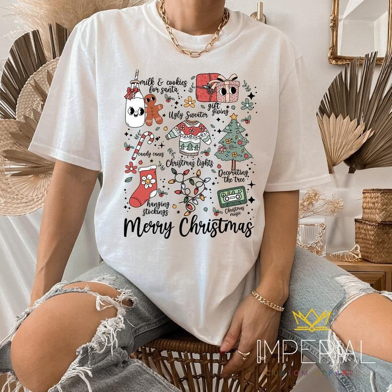 Christmas Movies Shirt, Family Matching Christmas Shirt, Christmas Movie Junkie Tee, Xmas Movie Teestyle{n002}2 Hoodie,...