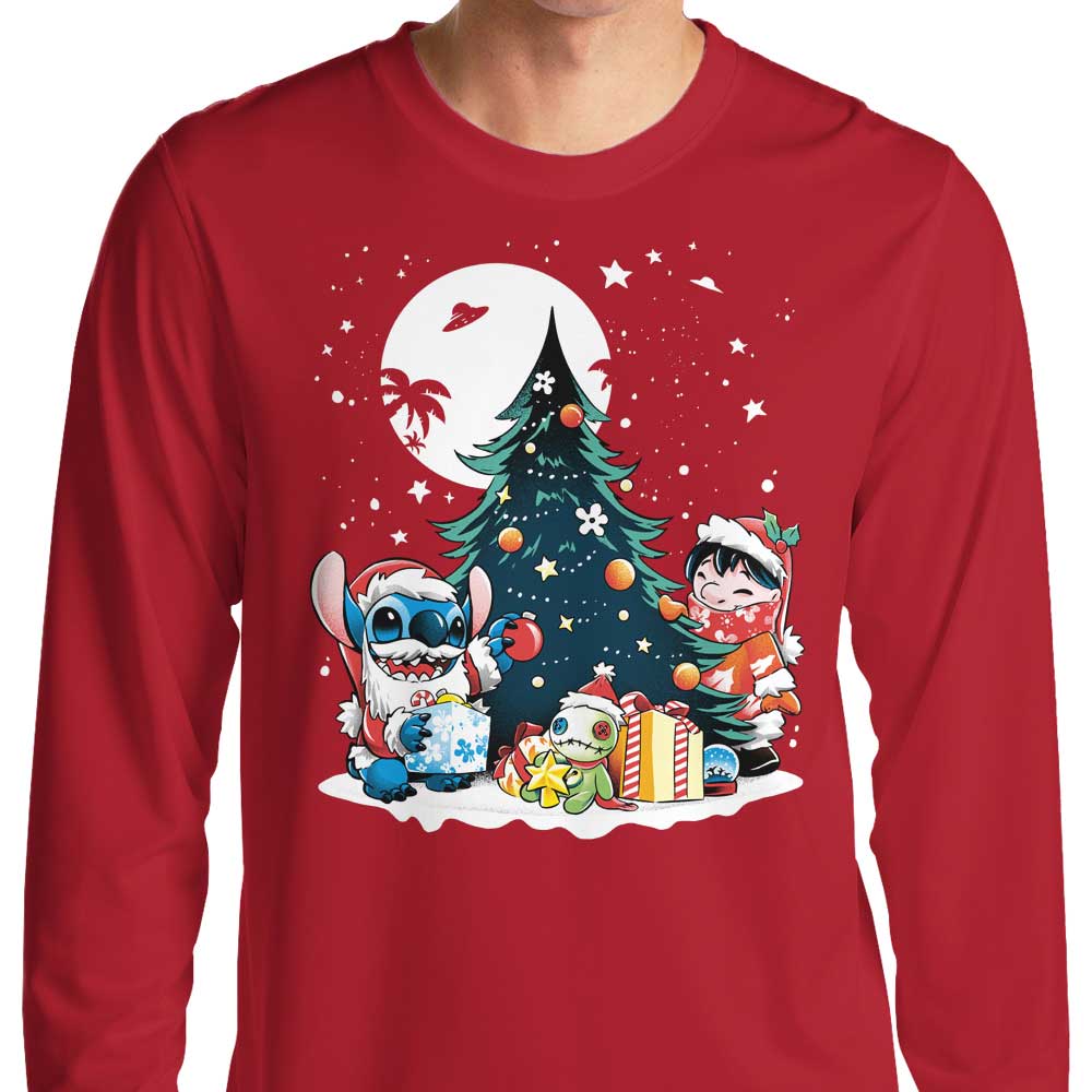 Christmas Ohana - Long Sleeve T-Shirt Hoodie, Sweatshirt | CiraTrend.com (Image 3)