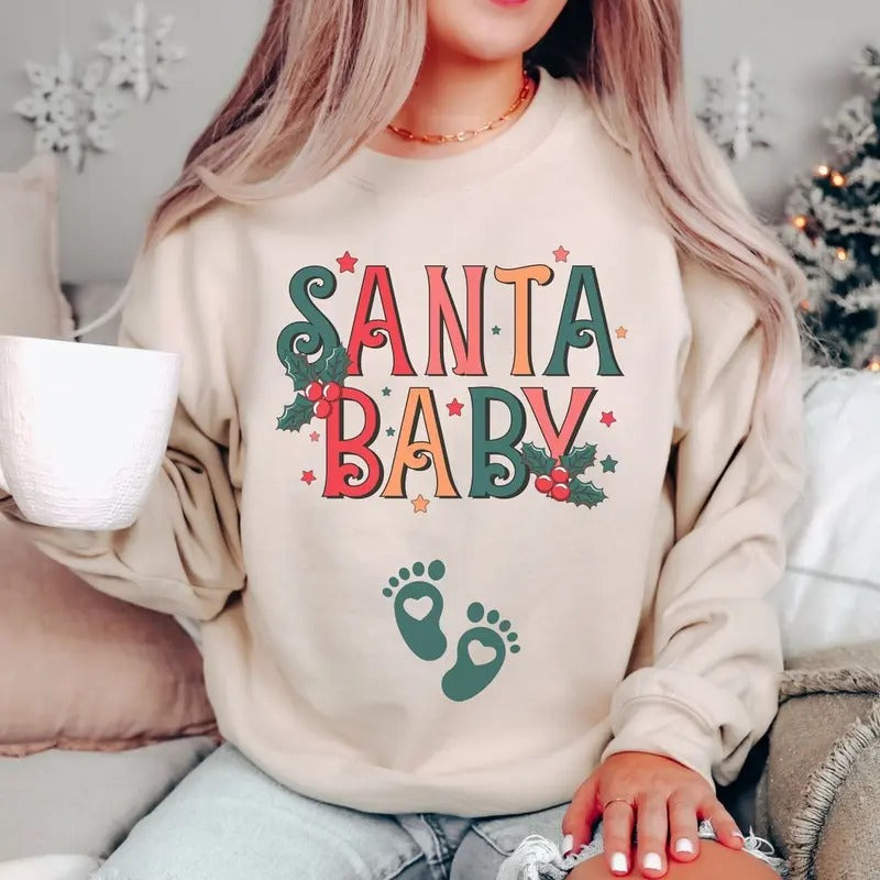 Christmas Pregnancy Announcement Sweatshirt,Pregnancy Announcement Shirt,Christmas Pregnancy Shirt,Christmas Maternity...