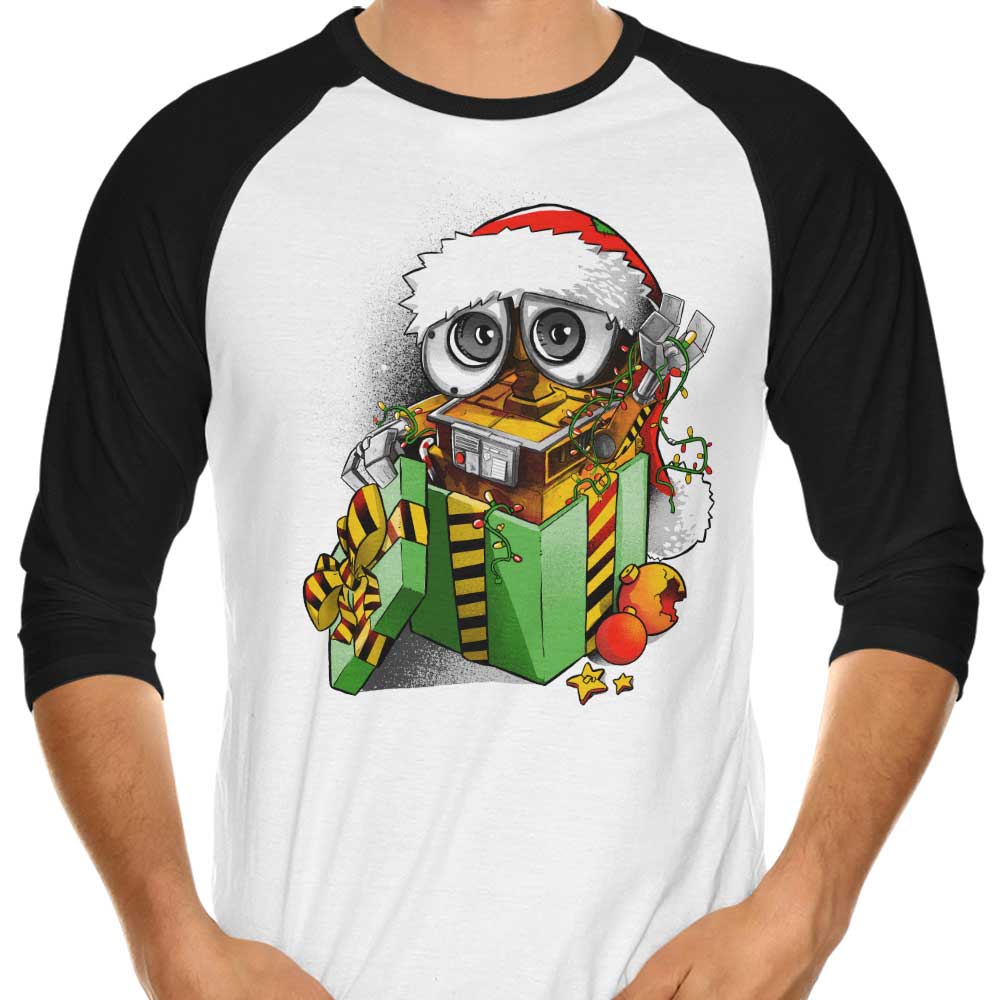 Christmas Robot - 3/4 Sleeve Raglan T-Shirt Hoodie, Sweatshirt | CiraTrend.com (Image 3)