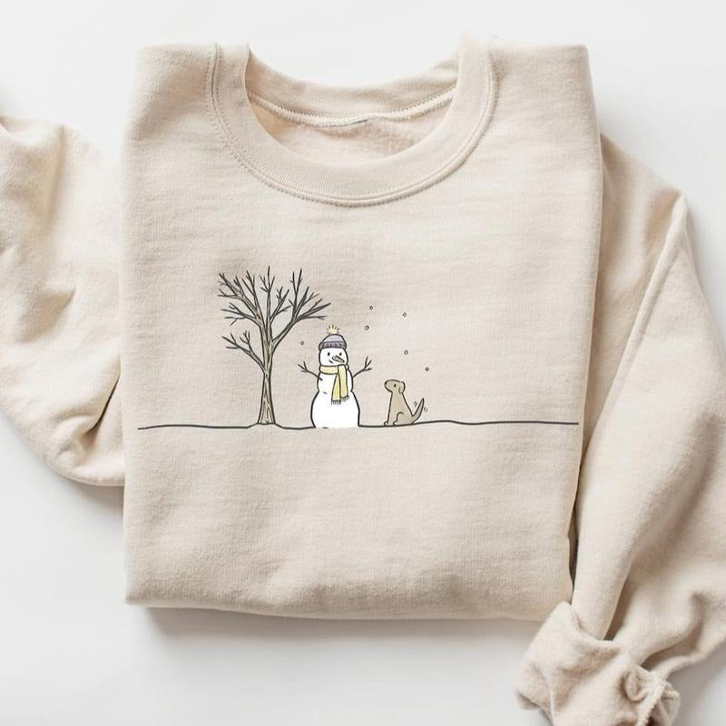 Christmas Snowman Sweatshirt, Snowman Crewneck, Basic Christmas Sweater, Snowman Hoodie, Christmas Crewneck, Christmas...