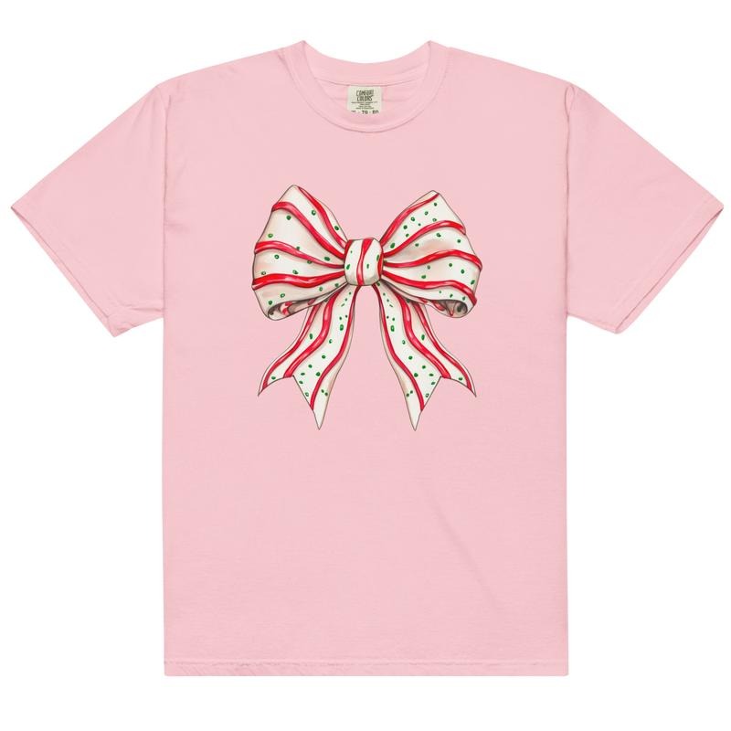 Christmas Tree Cake Bow Shirt