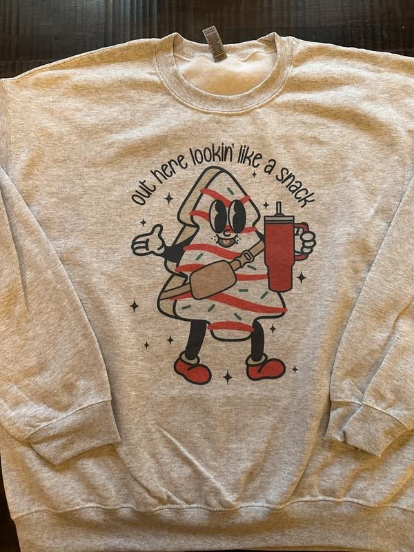 Christmas Tree Cake Sweatshirt Lookin Like A Snack T-Shirts, Hoodie | CiraTrend.com
