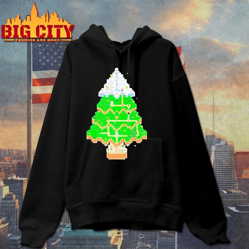 Christmas Tree Map Classic Video Game World Shirt