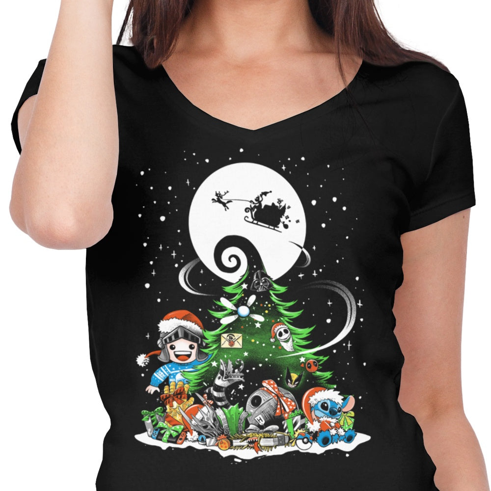 Christmas With Teerion - Women's V-Neck T-Shirts, Hoodie, Sweatshirt | CiraTrend.com (Image 4)