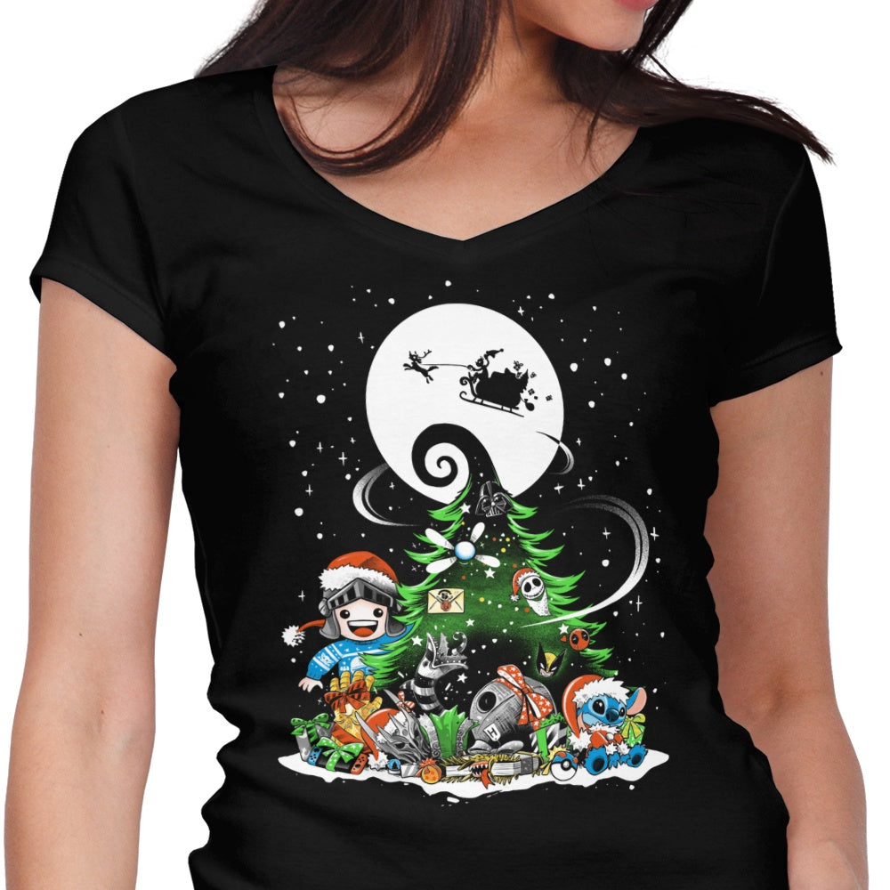 Christmas With Teerion - Women's V-Neck T-Shirts, Hoodie, Sweatshirt | CiraTrend.com (Image 1)