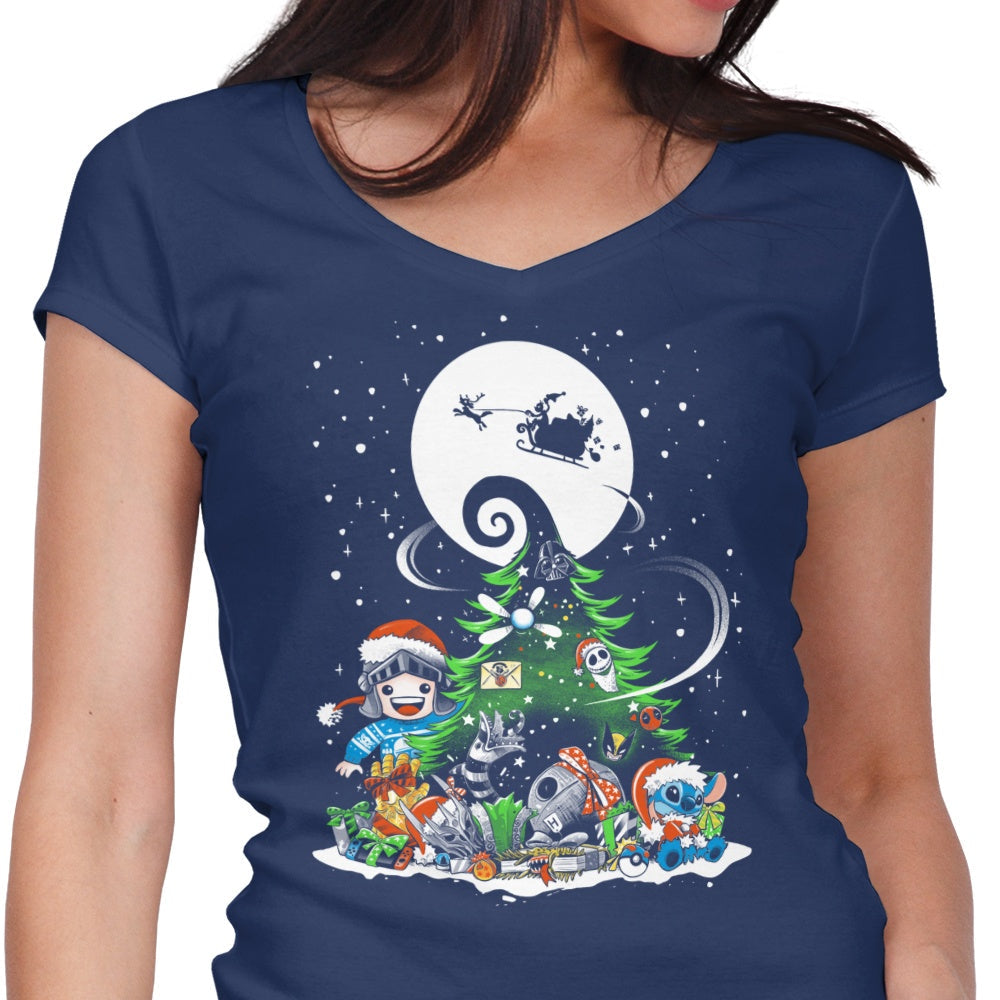 Christmas With Teerion - Women's V-Neck T-Shirts, Hoodie, Sweatshirt | CiraTrend.com (Image 3)