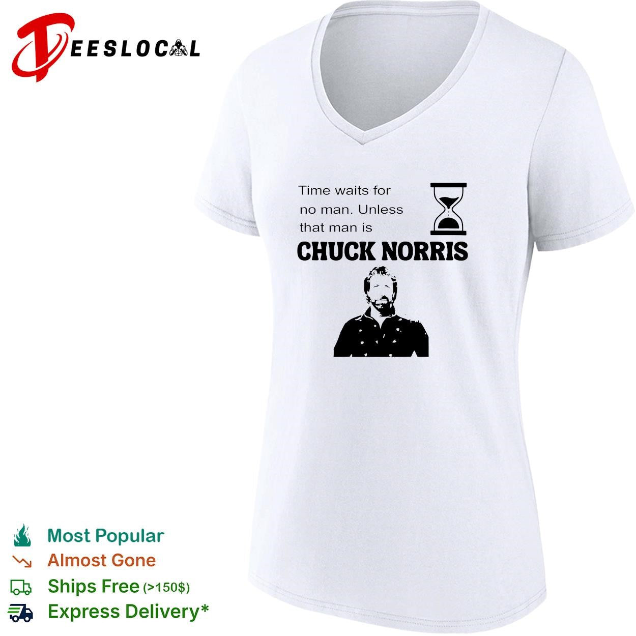 Chuck Norris time waits for no man shirt