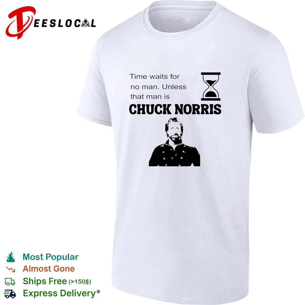Chuck Norris time waits for no man shirt