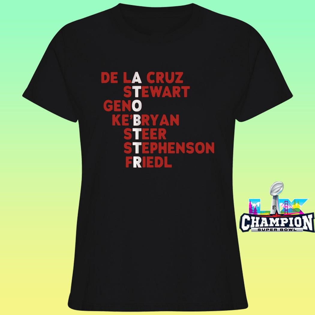 Cincinnati Baseball Atobttr De La Cruz And Stewart And Geno And Ke’bryan Shirt