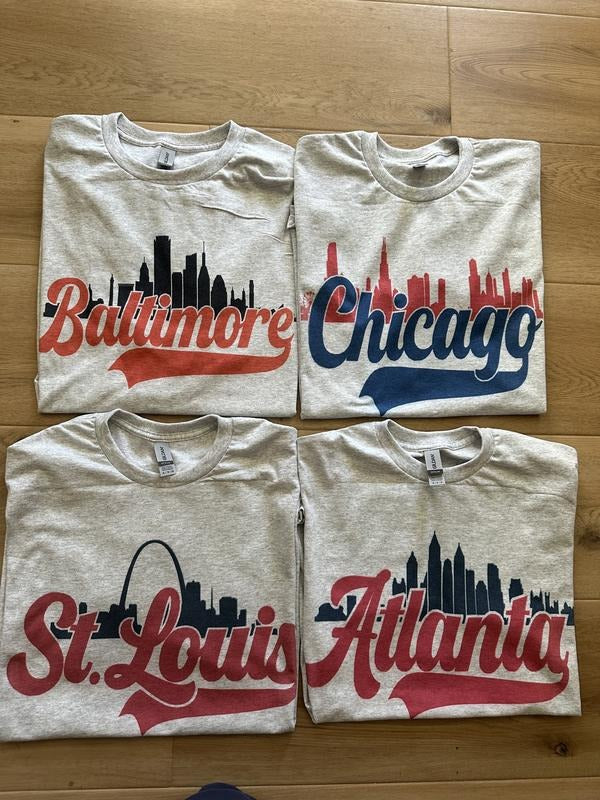 City Skyline Baseball T Shirt Hoodie, Sweatshirt | CiraTrend.com