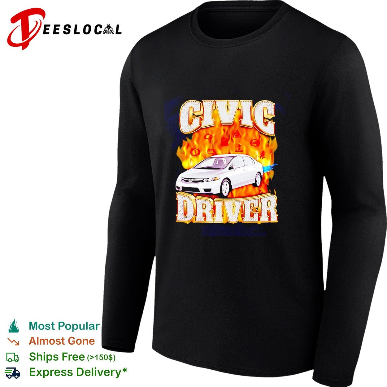 Civic Driver Honda Car JDM Automotive shirt