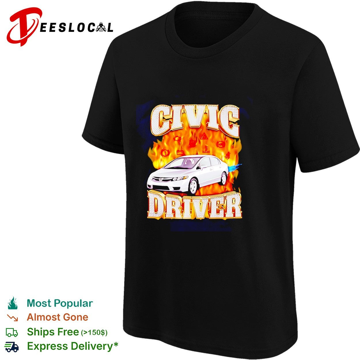 Civic Driver Honda Car JDM Automotive shirt