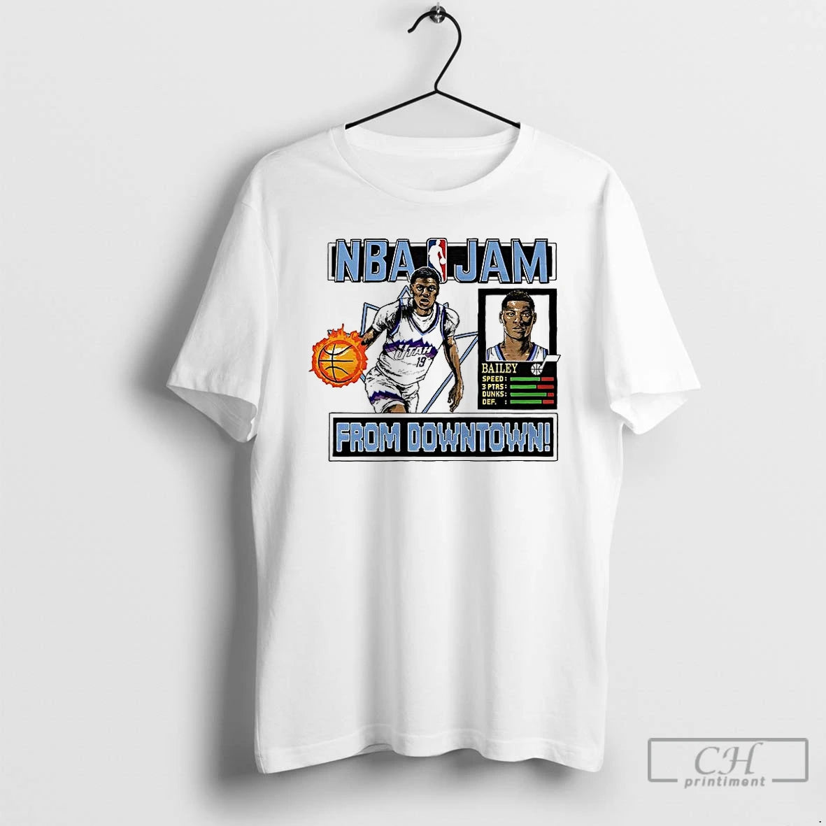 Classic Ace Bailey Utah Jazz Nba Jam Form Downtown Classic Video Game T Shirts Sweater Hoodie, Sweatshirt | CiraTrend.com