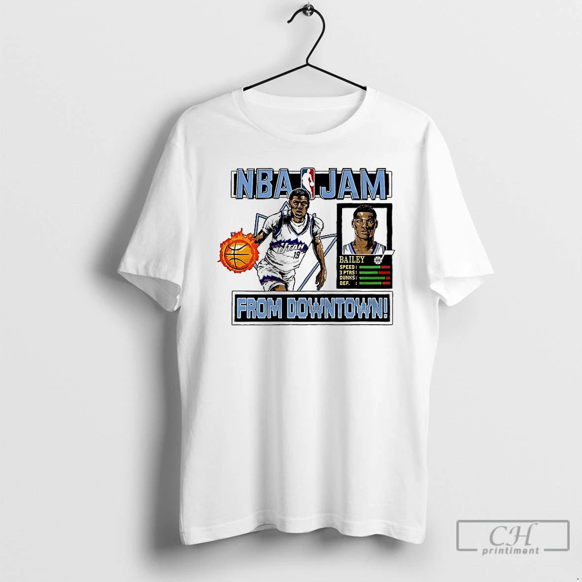 Classic Ace Bailey Utah Jazz Nba Jam From Downtown Classic Video Game T Shirts Sweater Hoodie, Sweatshirt | CiraTrend.com