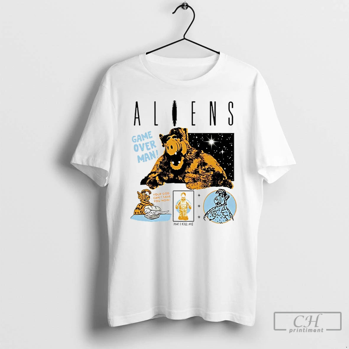 Classic Alf Iens Game Over Man Your God Cant Save You Now Ha Kill Me T-Shirts, Hoodie, Sweatshirt | CiraTrend.com