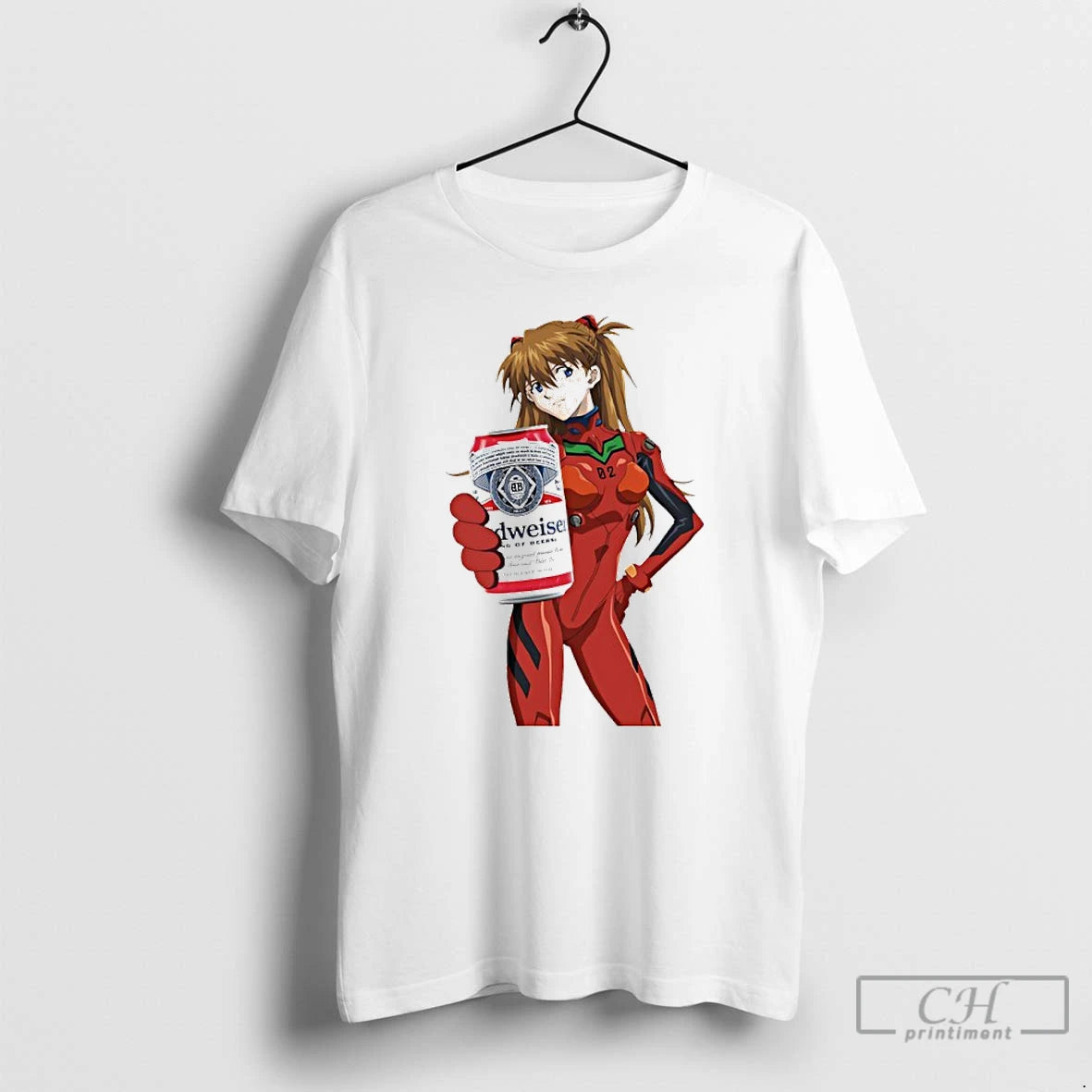 Classic Asuka Langley Soryu X Budweiser T-Shirts, Hoodie, Sweatshirt | CiraTrend.com