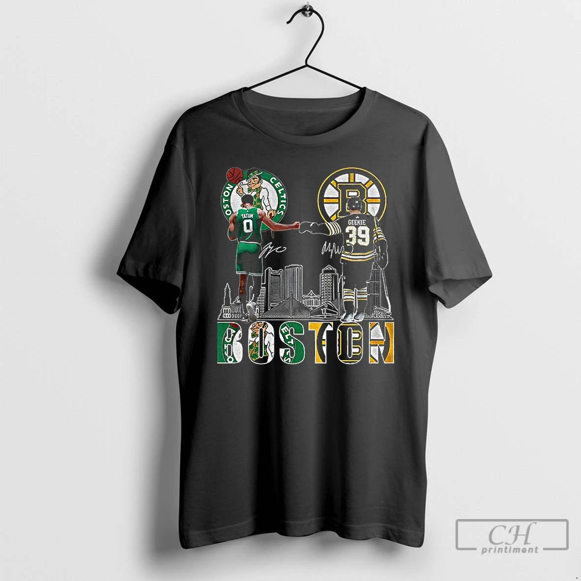 Classic Boston Celtics Jayson Tatum Boston Bruins Morgan Geekie 2025 Signature T-Shirts, Hoodie, Sweatshirt | CiraTrend.com