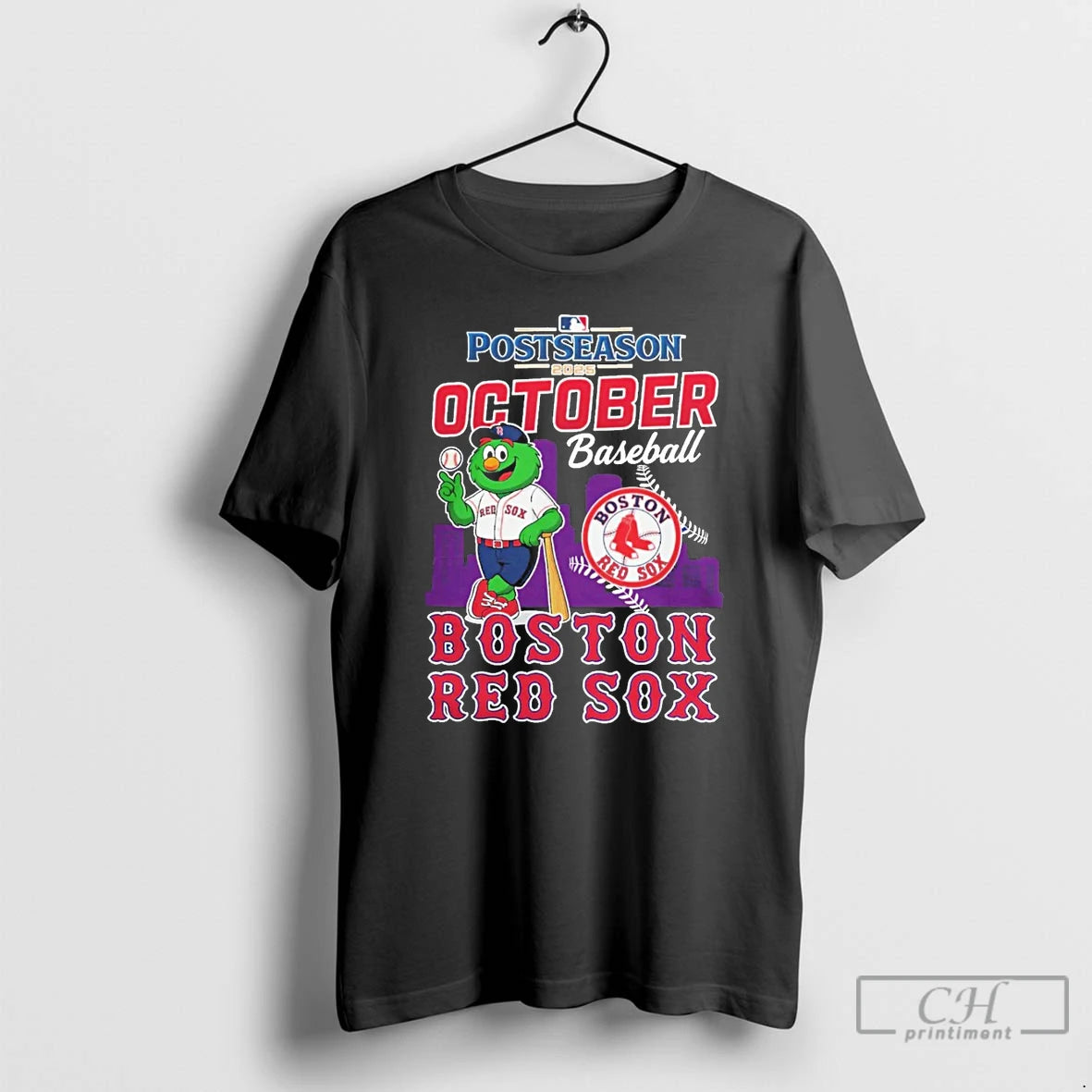 Classic Boston Red Sox 2025 Postseason October Baseball Mascot T Shirts Hoodie Longsleeve