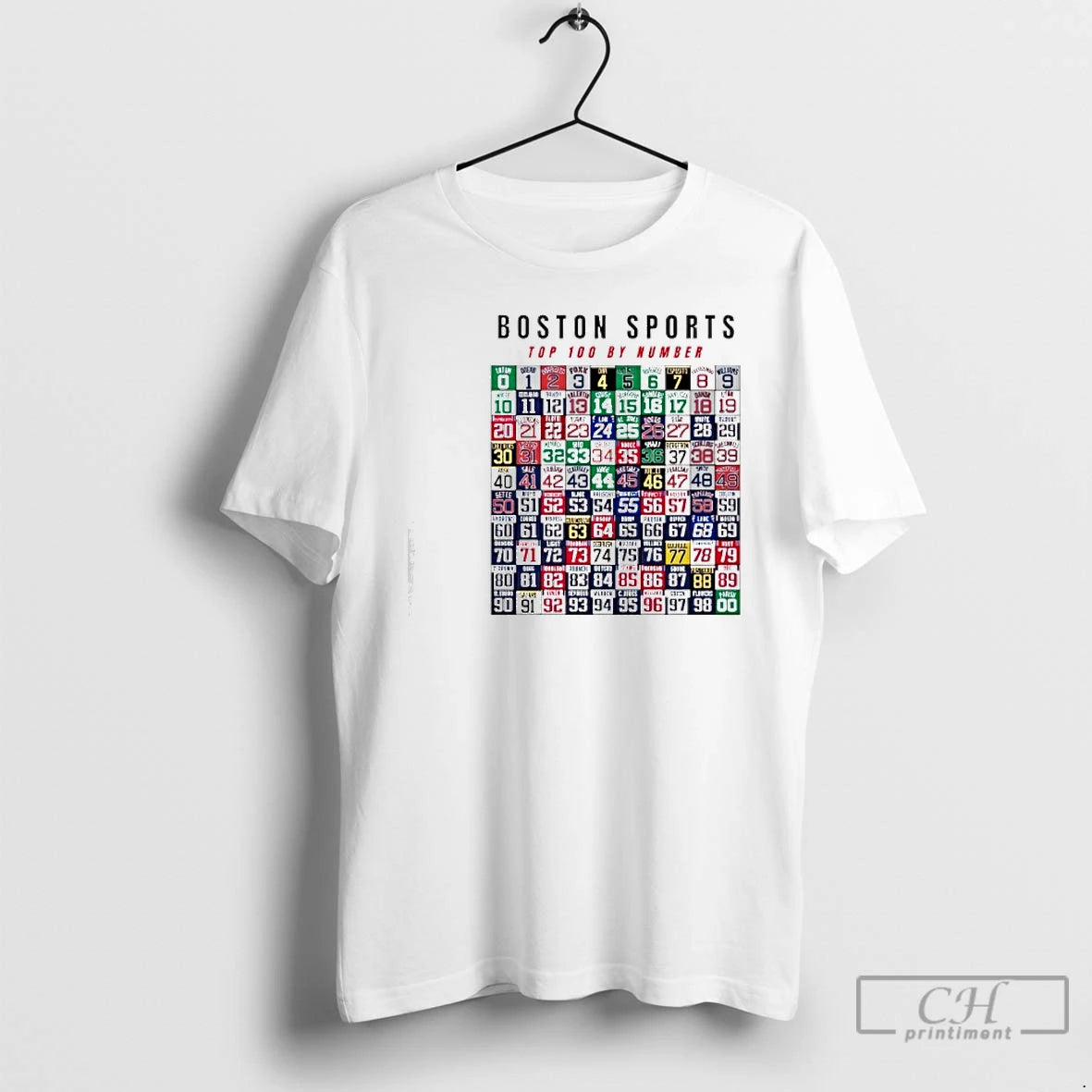 Classic Boston Sports Top 100 By The Numbers T-Shirts, Hoodie, Sweatshirt | CiraTrend.com