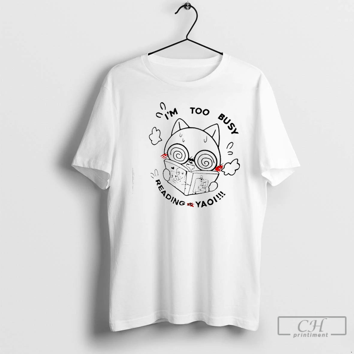 Classic Cat Im Too Busy Reading Yaoi T-Shirts, Hoodie, Sweatshirt | CiraTrend.com
