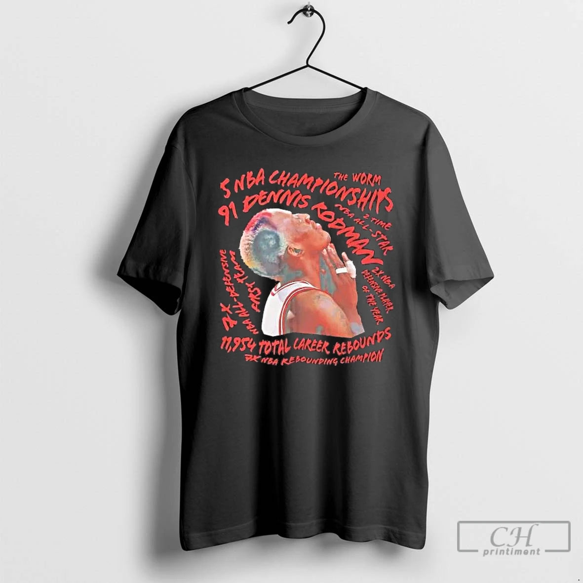 Classic Dennis Rodman 5 Nba Championships The Worm Chicago Bulls T-Shirts, Hoodie, Sweatshirt | CiraTrend.com