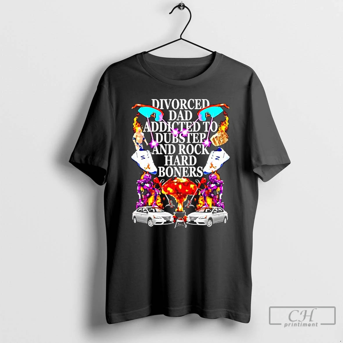 Classic Divorced Dad Addicted To Dubstep And Rock Hard Boners Graphic T-Shirts, Hoodie, Sweatshirt | CiraTrend.com